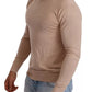 Beige Cashmere Turtleneck Pullover Sweater