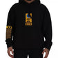 Black Cotton Logo Hooded Sweatshirt Sweater