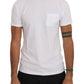 Elegant White Crew-Neck Cotton T-Shirt