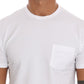 Elegant White Crew-Neck Cotton T-Shirt