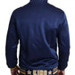 Blue Heraldic Patch Striped King Bee Sweater