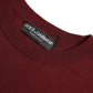 Bordeaux Wool Knit Crew Neck Pullover Sweater