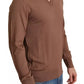 Brown Silk Cashmere Pullover Sweater