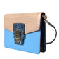 Blue Beige Exotic Leather LUCIA Crossbody Purse Bag