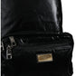 Black Patent Leather Logo Plaque Backpack Bag