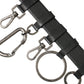 Black Calf Leather Silver Metal Buckle Belt