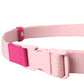 Pink Canvas Stretch Plastic Buckle Women Belt