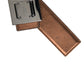 Metallic Bronze Leather Square Metal Buckle Belt