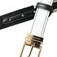 Black White Patchwork Gold Metal Buckle Belt