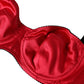 Bordeaux Silk Stretch Balconcino Bra Underwear