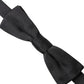 Black Silk Adjustable Neck Men Bow Tie