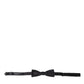 Black Silk Adjustable Neck Men Bow Tie