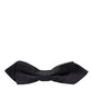 Black Silk Adjustable Neck Men Bow Tie