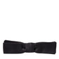Dark Gray Silk Adjustable Neck Men Bow Tie