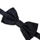 Dark Blue Silk Adjustable Neck Men Bow Tie