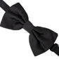 Black Silk Adjustable Neck Men Bow Tie