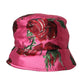 Pink Floral Cap Cotton Bucket Hat Men