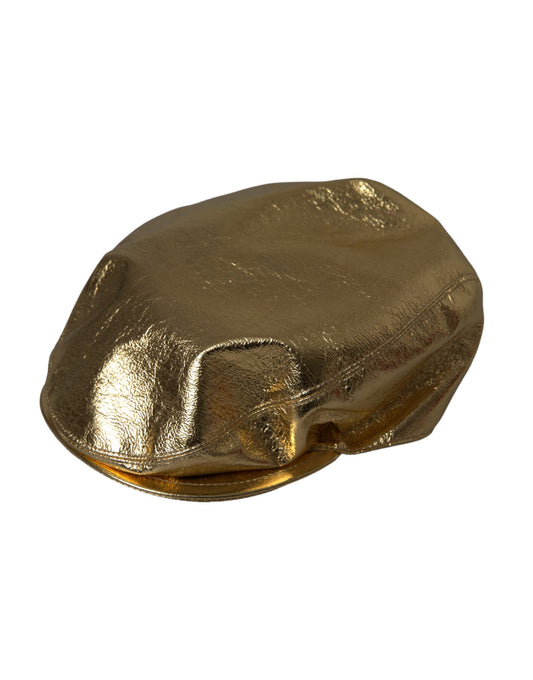 Metallic Gold Polyester Newsboy Hat Men