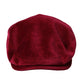 Maroon Velvet Cotton Newsboy Hat Men