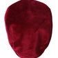 Maroon Velvet Cotton Newsboy Hat Men