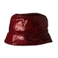 Red Sequined Nylon Bucket Hat Men