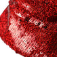 Red Sequined Nylon Bucket Hat Men