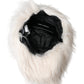 Off White Faux Fur Baseball Hat Men