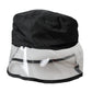 Black Polyester Plastic Bucket Hat Men