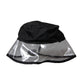 Black Polyester Plastic Bucket Hat Men