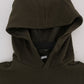 Elegant Green Cotton Hooded Sweater