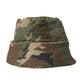 Green Camouflage Cotton Bucket Hat Men