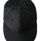 Black Silk Cotton Logo Baseball Hat Men