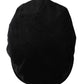 Black Corduroy Crown Newsboy Hat Men