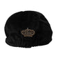 Black Crown Cotton Newsboy Hat Men