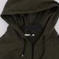 Elegant Green Full Zip Hooded Sweater