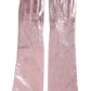 Pink Laminated Logo Mid Arm Length Gloves