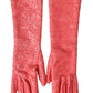 Pink Lurex Fantasia Mid Arm Length Gloves