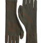 Brown Cotton Stretch Wrist Length Gloves