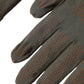 Brown Cotton Stretch Wrist Length Gloves