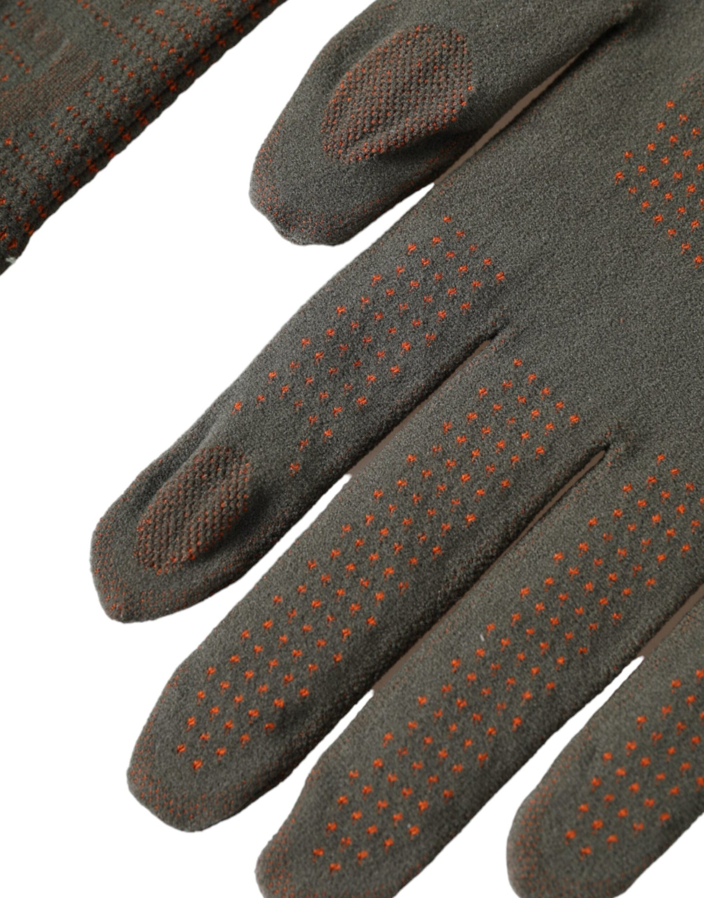 Brown Cotton Stretch Wrist Length Gloves