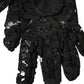 Black Taormina Lace Elbow Length Gloves