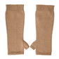 Brown Cashmere Knitted Finger Less Gloves