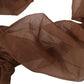 Brown Nylon Finger Less Elbow Long Arms Gloves