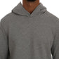 Sophisticated Gray Cotton Hooded Sweater