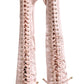 Pink Acetate Lace Up Fingerless Gloves