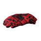 Red Leopard Logo Wrist Length Gloves