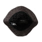 Black Gray Patterned Leather Bucket Hat