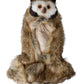 Brown Owl Faux Fur Whole Head Cap Hat
