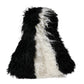 Black White Stripes Mohair Fur Bucket Hat