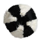 Black White Stripes Mohair Fur Bucket Hat